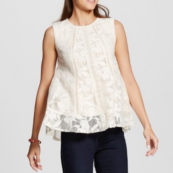 Xhilaration Tops - Brand NEW white/cream ivory sleeveless top